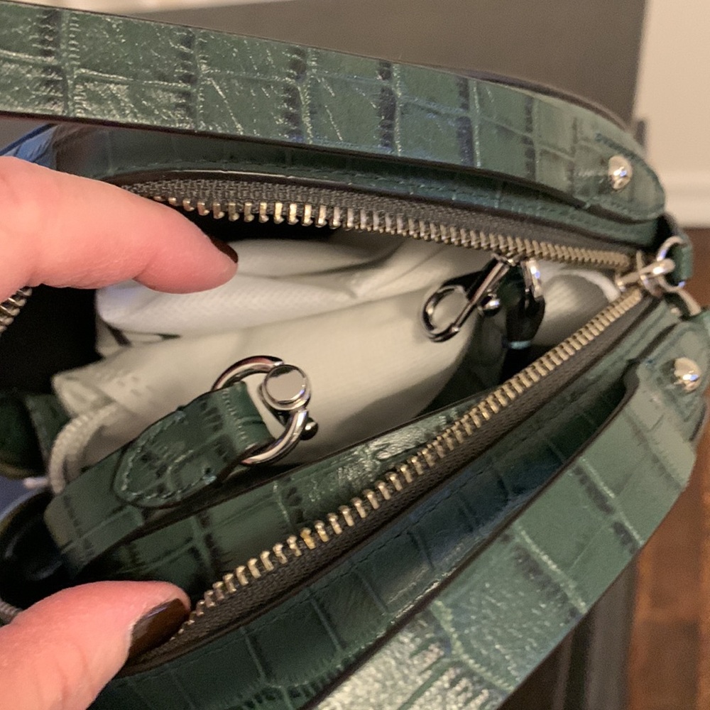 Rebecca Minkoff green leather croc circle bag - Picture 6 of 7